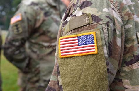 US Army Uniform Patch Flag. US Army Stock Photo - Image of conflict, armed: 125271788