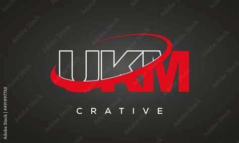 UKM creative letters logo with 360 symbol vector art template design Stock Vector | Adobe Stock