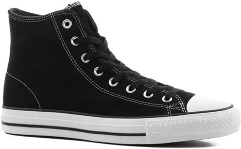 Converse Chuck Taylor All Star Pro High Skate Shoes - black/black/white (suede) - Free Shipping ...