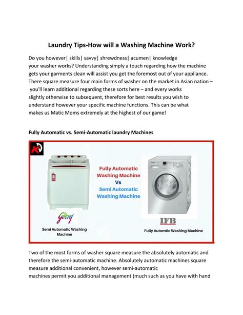 PPT - Laundry Tips-How will a Washing Machine Work PowerPoint Presentation - ID:7959509