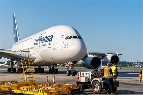 Lufthansa's 'retired' A380 returns — see photos of its arrival in Boston - The Points Guy