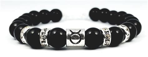 Taurus's Black Finest Birthstone Bracelet | Zodiac Sign Jewelry ...