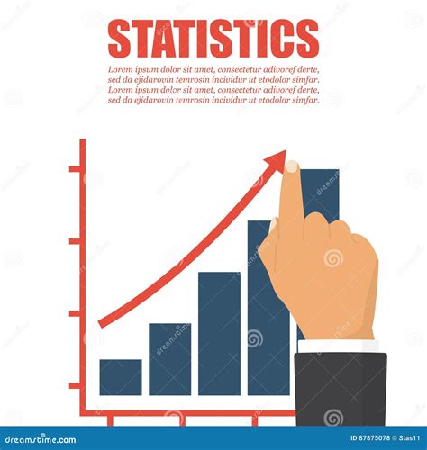 Statistics Concept, Growing Business Graph. Businessman Manages ...