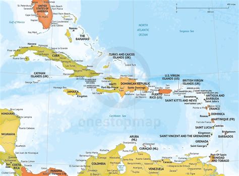 Picture Of The Map Of The Caribbean - PictureMeta