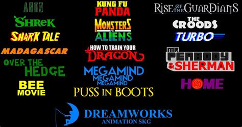 DreamWorks CGI Movie Titles by ESPIOARTWORK-102 on DeviantArt