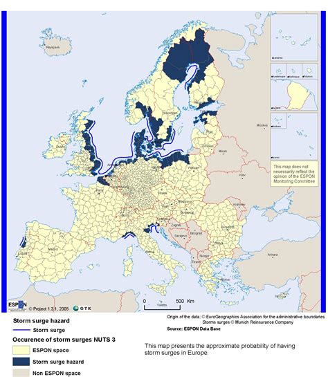 Storm Surge Hazard Map of Europe [1529x1760][OS] : MapPorn