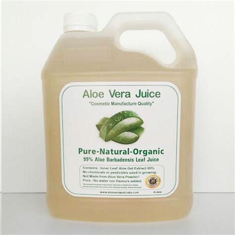 4.4 Litre Cosmetic Manufacture Aloe Juice - Aloe Vera Australia