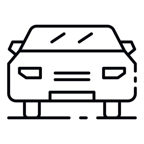 Front car side icon, outline style 15179073 Vector Art at Vecteezy