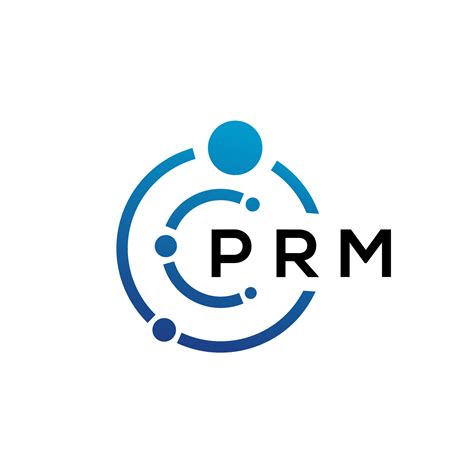 PRM letter technology logo design on white background. PRM creative initials letter IT logo ...