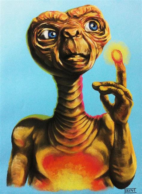 E.t. The Extra Terrestrial Drawing by Brent Andrew Doty