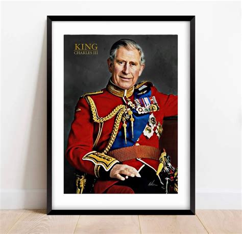 King Charles III Third Portrait, Limited Edition Wall Art Print ...