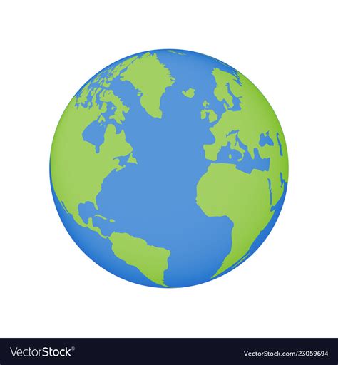 Earth globe icon world planet map Royalty Free Vector Image