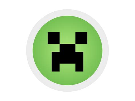 Minecraft Green Creeper Round Icon in 2021 | Flat design icons, Icon ...