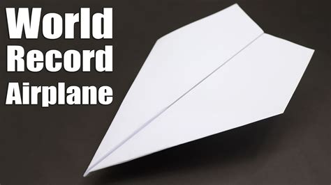 How to Fold the World Record Paper Airplane - Easy Paper Plane that FLY FAR