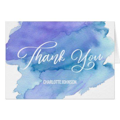 THANK YOU Watercolor Blue Turquoise Water | BLANK | Zazzle | Turquoise ...