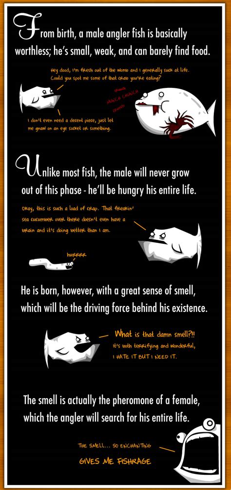 How The Male Angler Fish Gets Completely Screwed - The Oatmeal