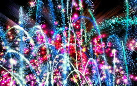 Download New Year Blue Pink Sparkles Photography Fireworks HD Wallpaper