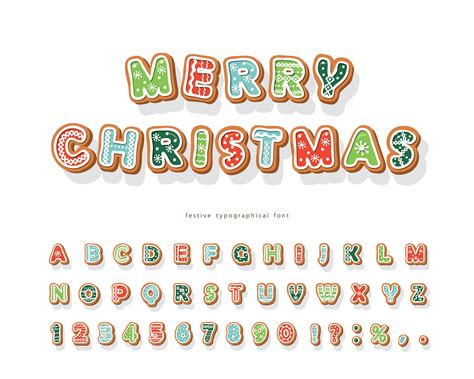 Christmas Gingerbread Cookie font 1330800 Vector Art at Vecteezy