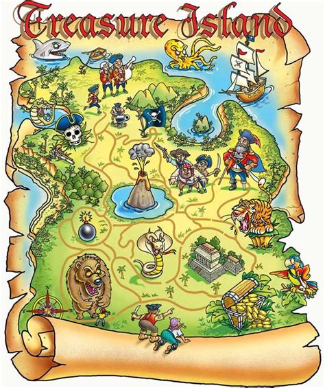 free printable pirate treasure map - Google Search | Treasure island map, Pirate maps, Pirate ...