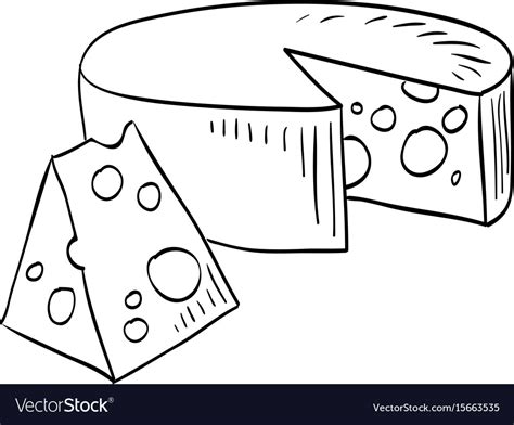 Cartoon image of cheese Royalty Free Vector Image