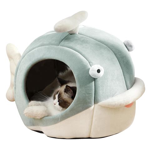 Buy Cat Beds for Indoor Cats - Cat Bed Cave with Removable Washable Cushioned Pillow, Calming ...