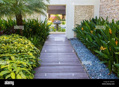 Tropical Garden Design Stock Photos & Tropical Garden Design Stock ...