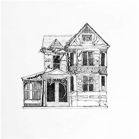 Boarded Up House Drawing