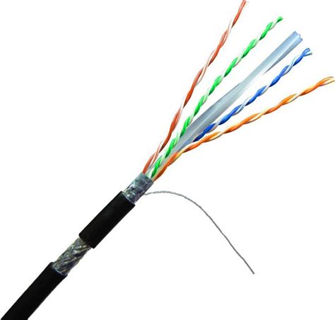 Genuine Cat6 SFTP Outdoor Cable, 305M Length, Braided In Aluminum Foil ...