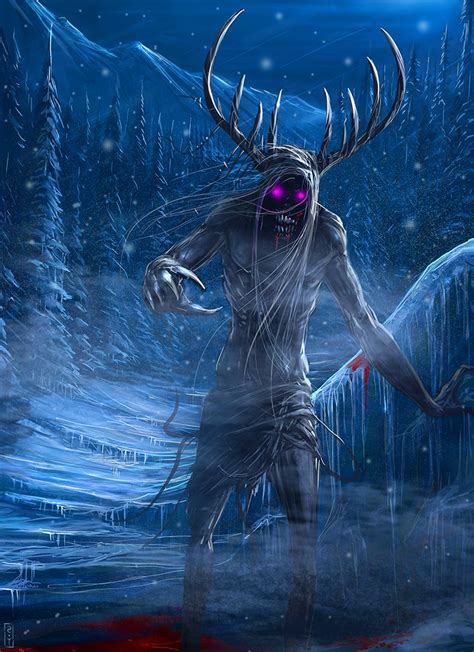 Wendigo by ShaneTyreeArt on deviantART | Beast creature, Wendigo, Fantasy monster