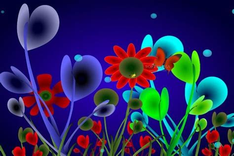 Neon flowers, Flowers, Wallpaper