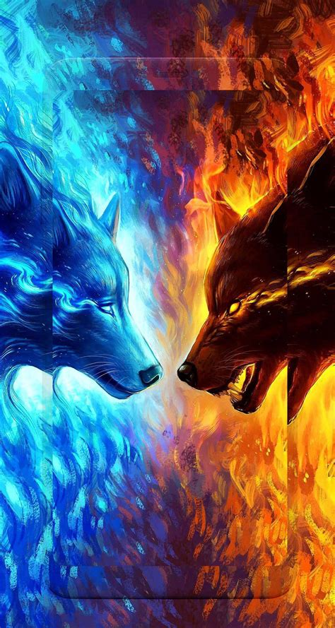 Blue And Red Wolf Wallpapers - Wallpaper Cave