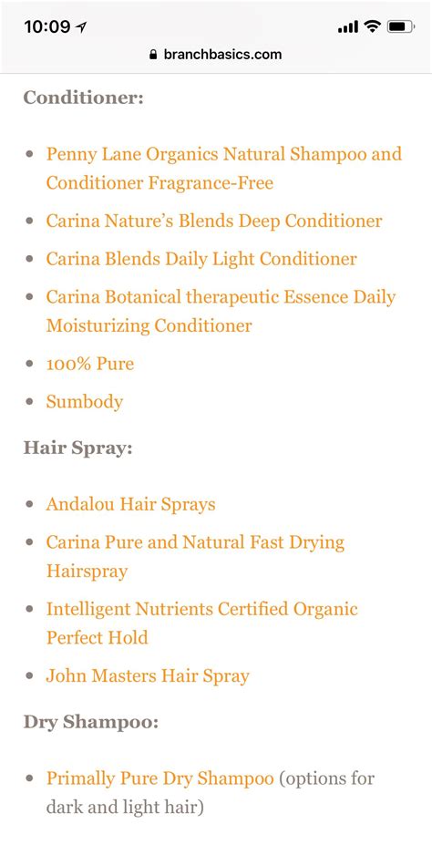 Conditioner, Hair Spray, Dry Shampoo - natural ingredients, source branch basics blog | Natural ...