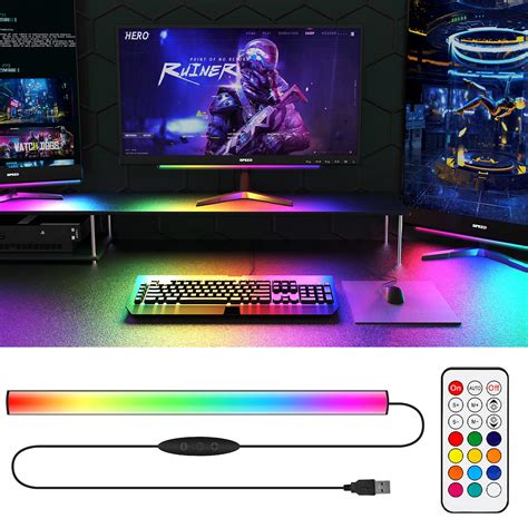 WILLED Under Monitor Light Bar, RGBIC Dreamcolor Ambient Gaming Lights, Ambiance Backlights with ...