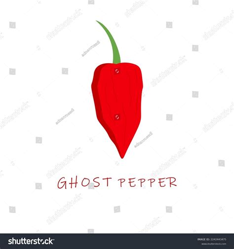 Ghost Pepper Flat Design Vector Illustration Stock Vector (Royalty Free) 2242443475 | Shutterstock