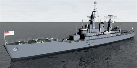 HMNZS Canterbury (F421) Leander Class Frigate - 3D Model by ChipBassChaos