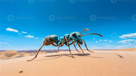 Photo of a Sahara Desert Ant in a Desert with blue sky. Generative AI 29870720 Stock Photo at ...