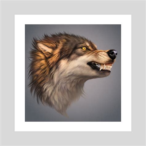 Angry wolf, an art print by Johanna Tarkela - INPRNT