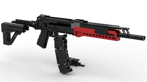 Lego® custom instructions Full-Auto Rubber Band Assault Rifle