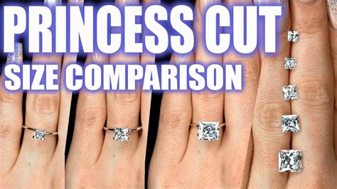 Princess Cut Ring On Finger - Diamond