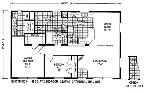 Large Trailer 4 Bedroom 2 Bath Double Wide Floor Plans Memorable – New ...