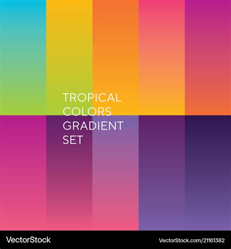 Exotic sunset colors palette Royalty Free Vector Image