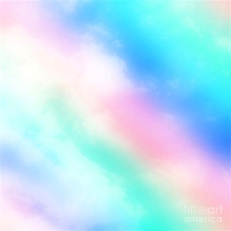 Pastel Rainbow Clouds Digital Art by Johari Smith - Pixels