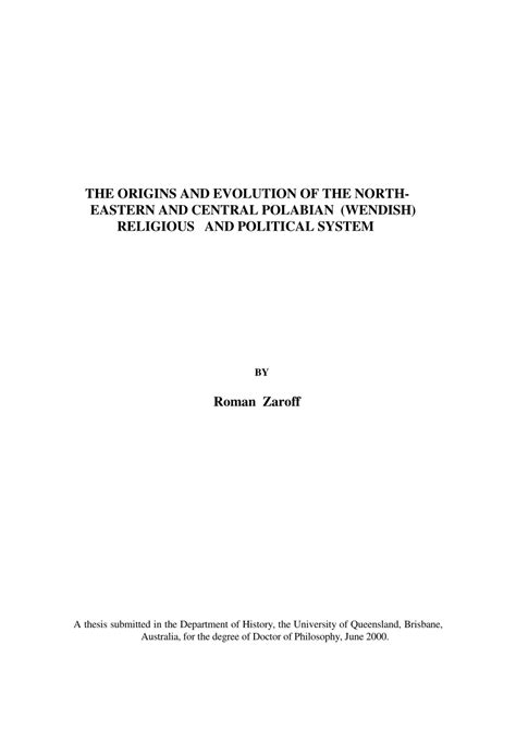 (PDF) The Origins and Evolution of the North-Eastern and Central Polabian (Wendish) Religious ...