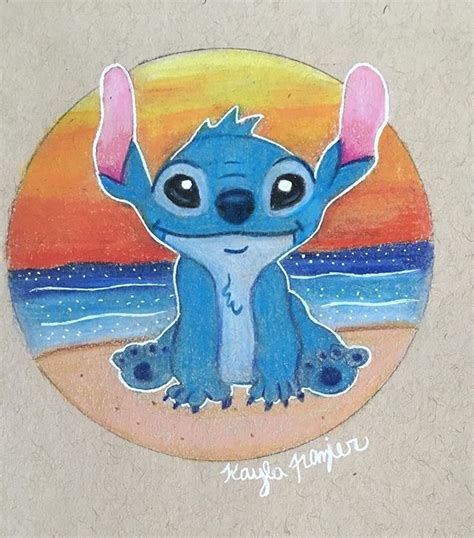 Prisma colored pencils drawing of Stitch by Kayla Frazier #Stitch #liloandstitch #lilo #disney # ...