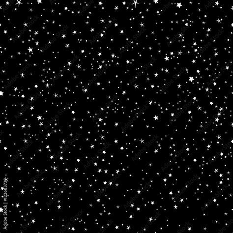 Space background, night sky and stars black and white seamless vector ...