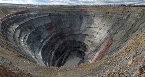 The Mirny Diamond Mine, The Largest Open Pit Diamond Mine On Earth