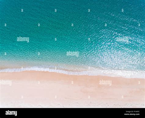 Aerial view of beautiful sandy beach Stock Photo - Alamy