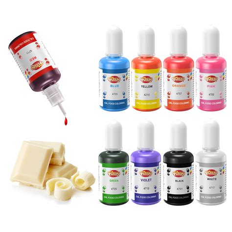 Buy Oil Based Food Coloring for Chocolate: 9 Colors Oil Food Dye ...