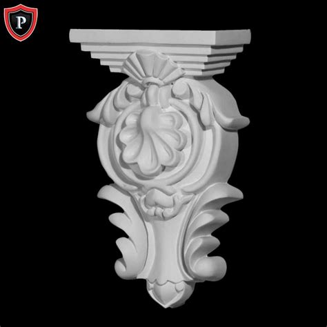 Decorative Polyurethane Corbels | 5 1/2"W x 2 3/4"D x 9 3/8"H Royal Leaf Corbel