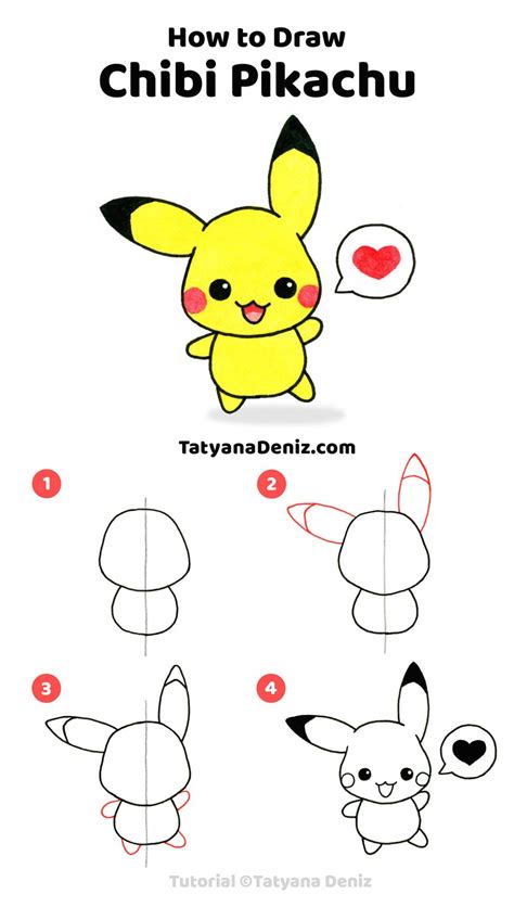 Pikachu Pikachu Drawing Easy Drawings Drawing Tutorial | Images and ...